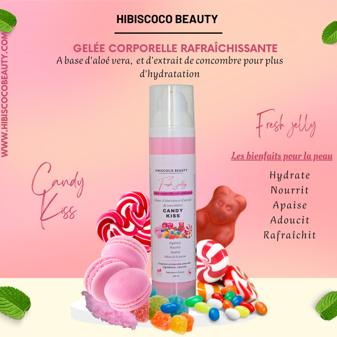 Gelée corporelle hydratante à base d'aloé vera - Candy kiss