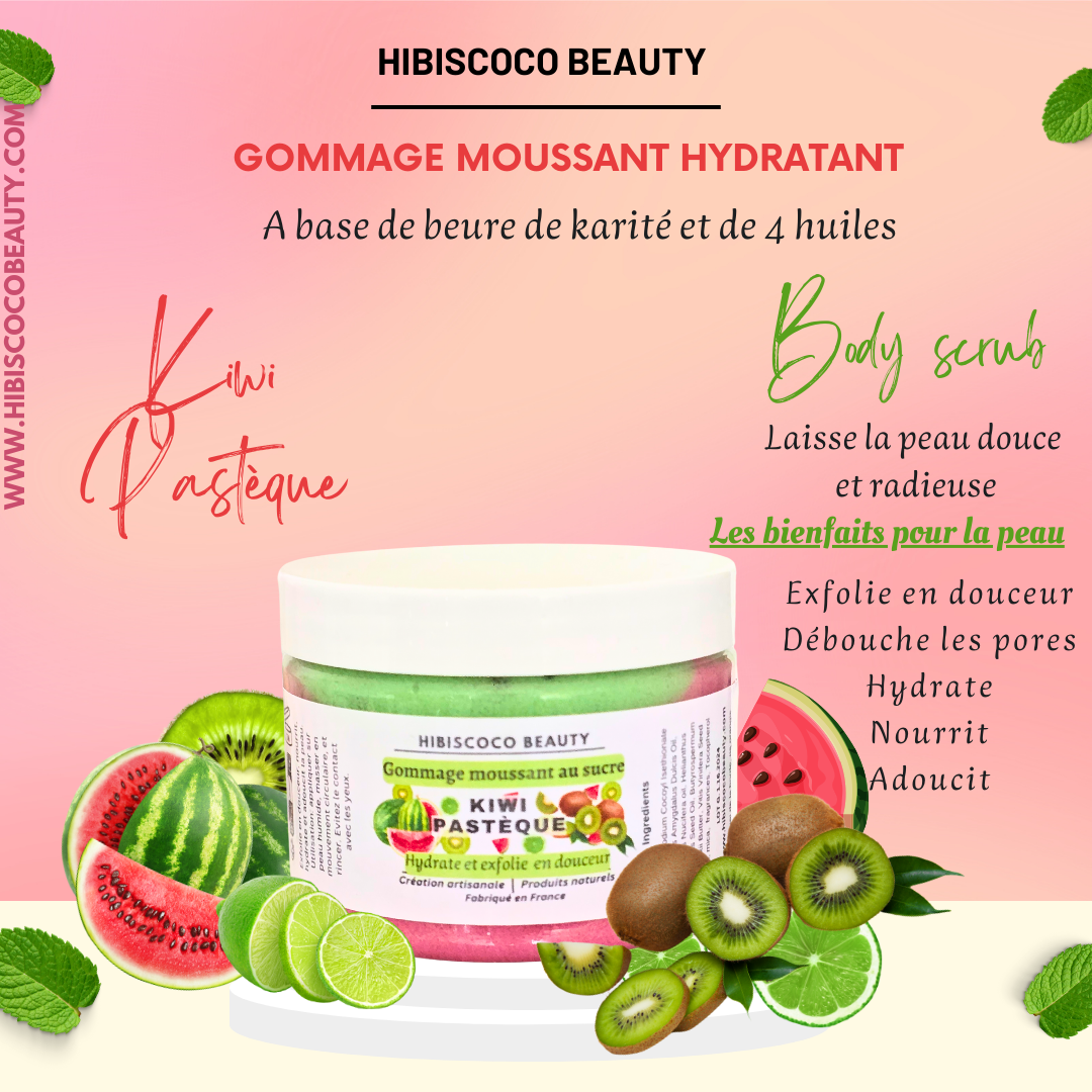 Gommage corporel hydratant -  Kiwi pastèque